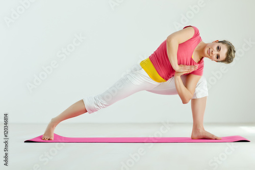 Yoga woman in studio 