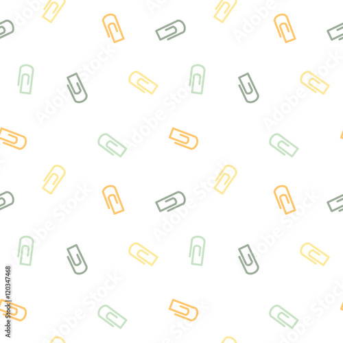 colorful paper clip seamless vector pattern background illustration

