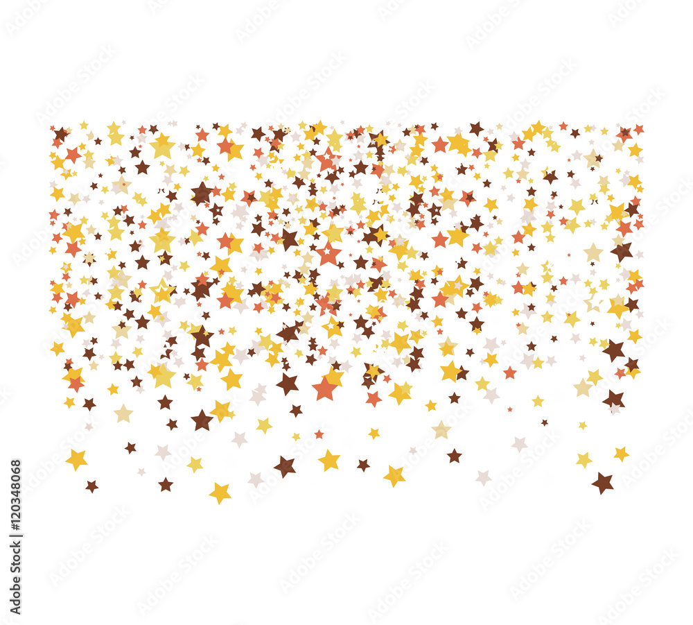 gold stars confetti explosion. festival party decoration. vector illustration gold stars confetti explosion. festival party decoration. vector illustration