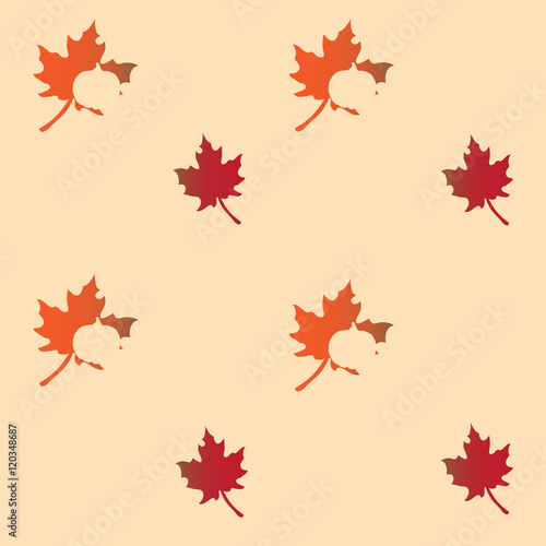 Seamless putter , autumn theme