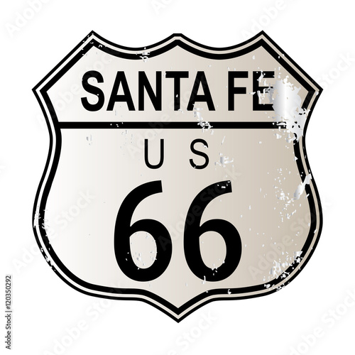 Santa Fe Route 66 Highway Sign