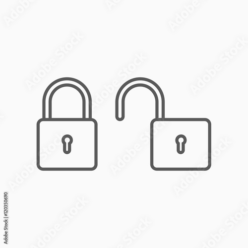 lock unlock, padlock icon