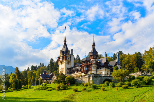 Peles castle Sinaia  Transylvania  Romania protected by Unesco World Heritage Site