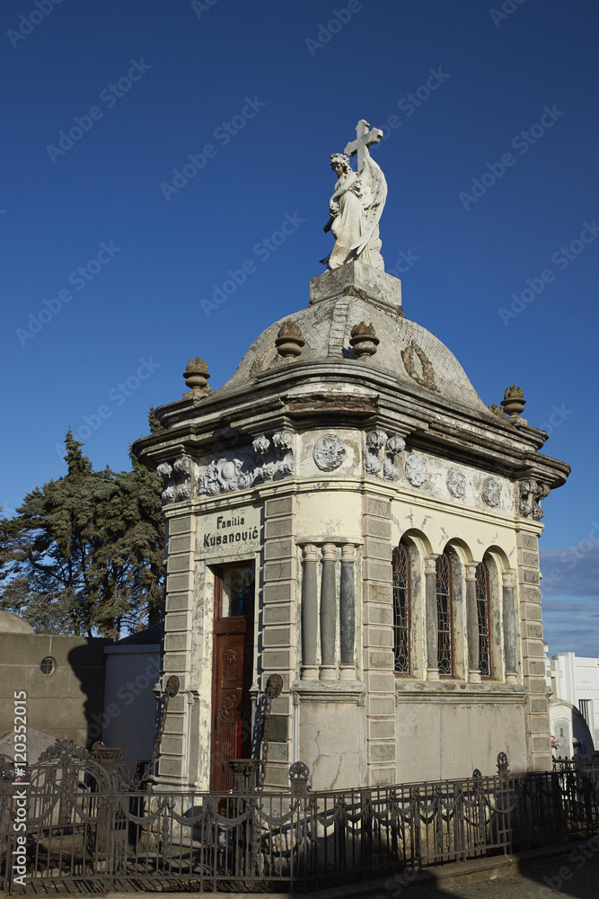 Historic cemetery of Punta Arenas in the Magallanes Region of southern Chile