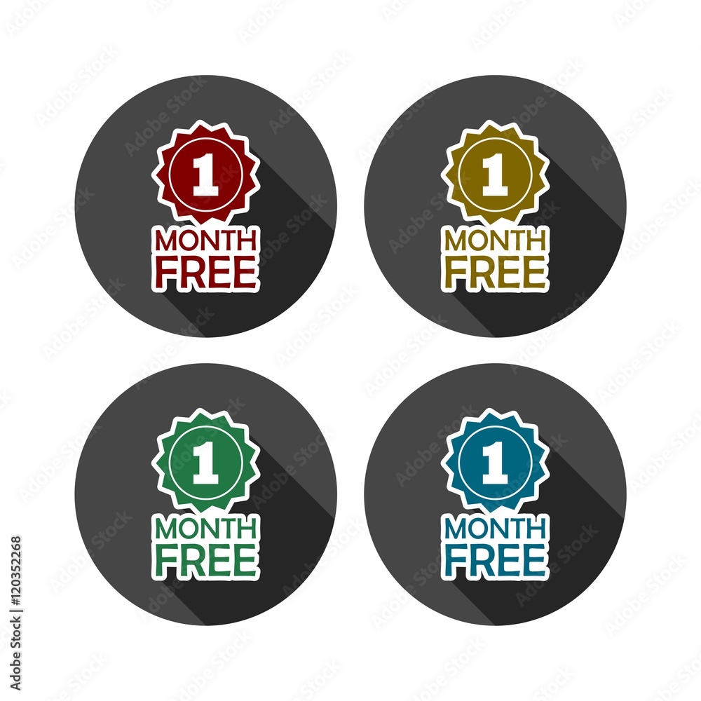 First month free sign icon