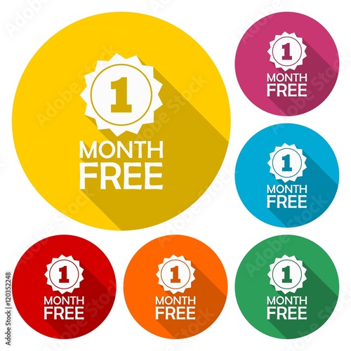 First month free sign icon
