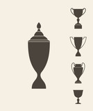 Trophies and cups. Set 