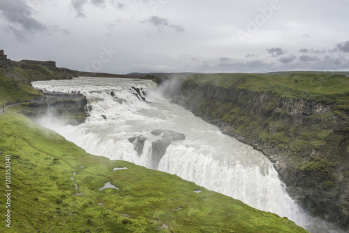 Famous Gullfoss waterfall, Iceland