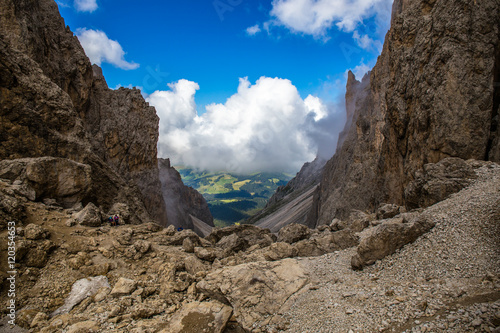 Cuadro en lienzo Sella Pass South Tyrol Südtirol Italy