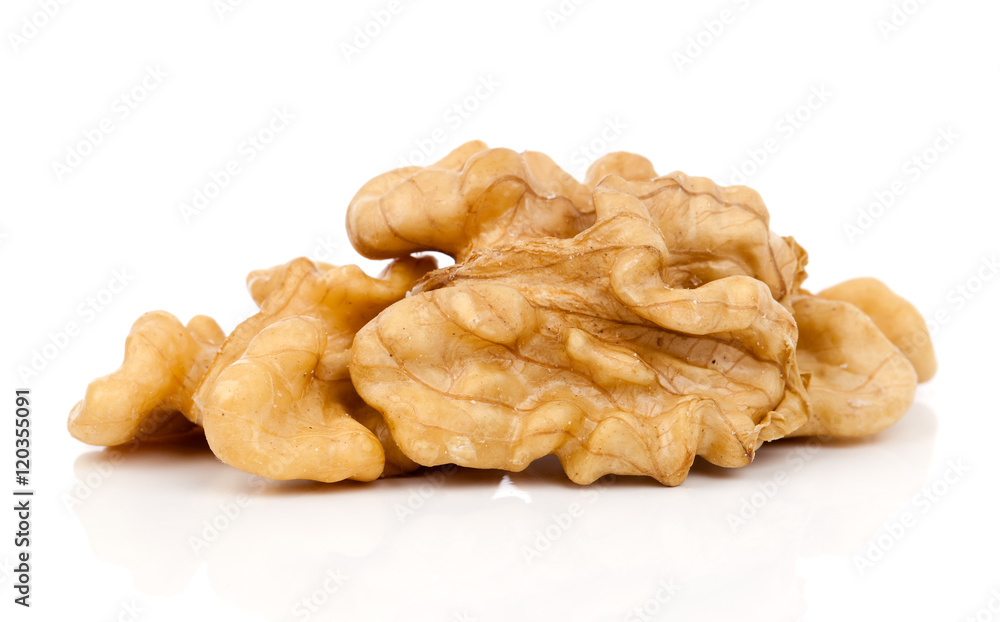 walnuts on a white background walnuts on a white background