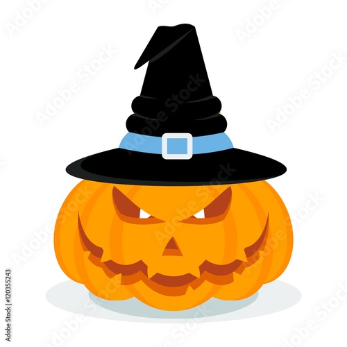 halloween pumpkin with hat