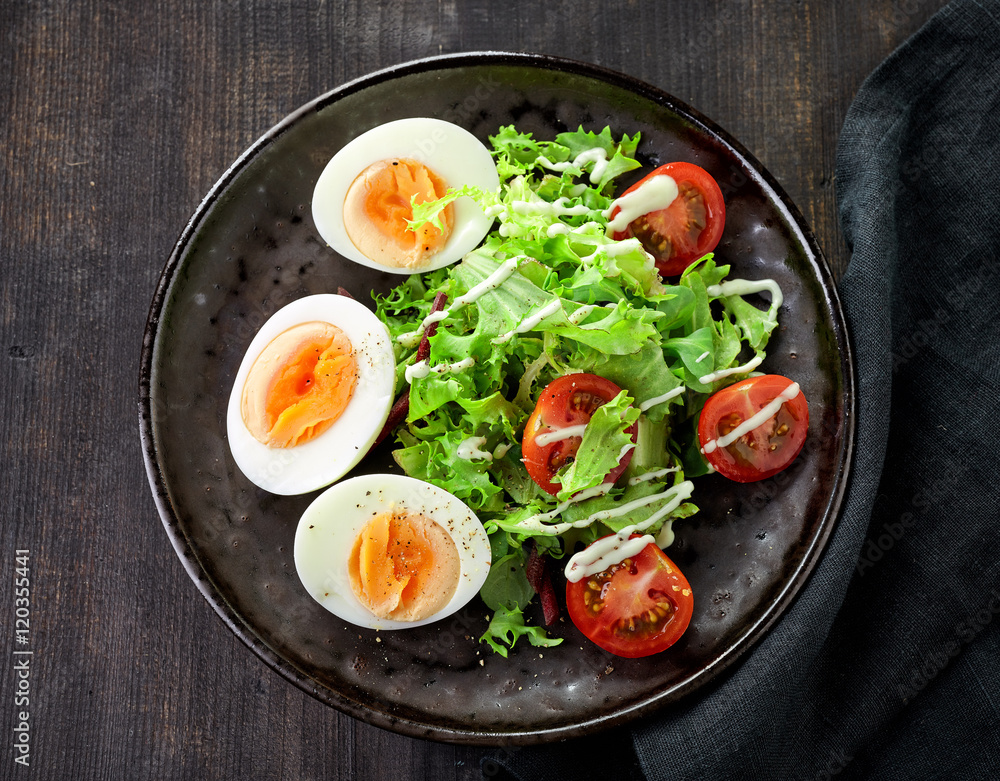 salad with boiled eggs salad with boiled eggs