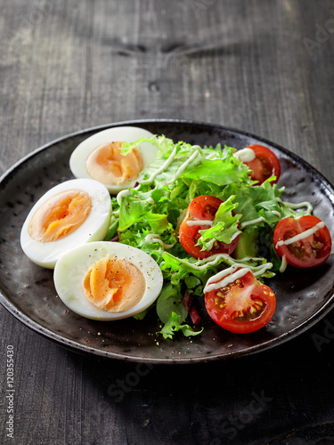 salad with boiled eggs