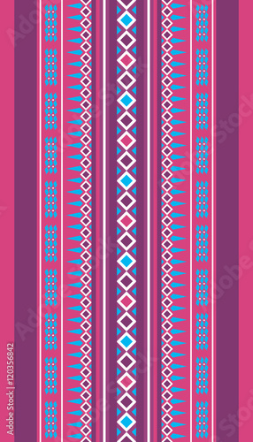 Purple And Blue Vintage Traditional Rug Motif