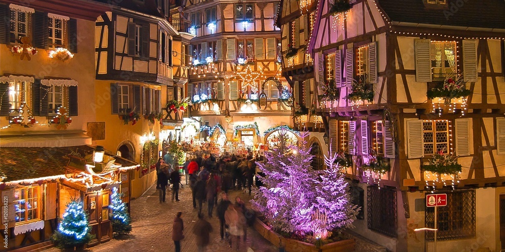 Christmas market in Colmar, Alsace, France