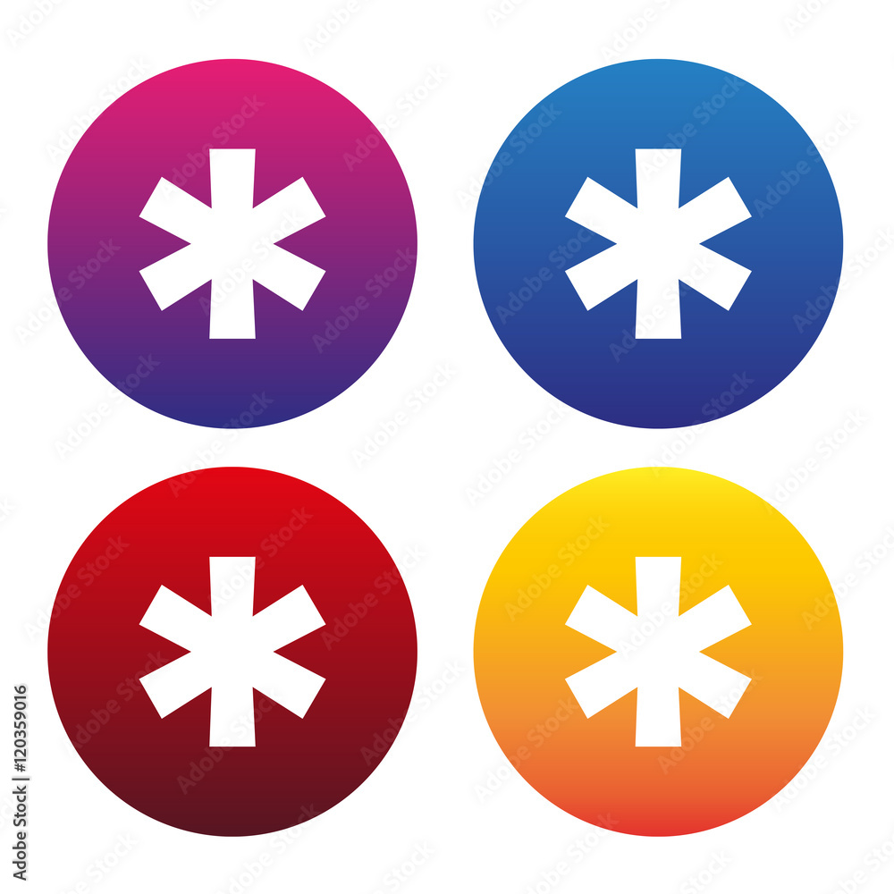 Obraz premium Asterisk sign or asterisk icon