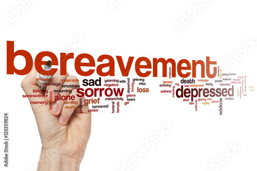 Quadro em tela Bereavement word cloud