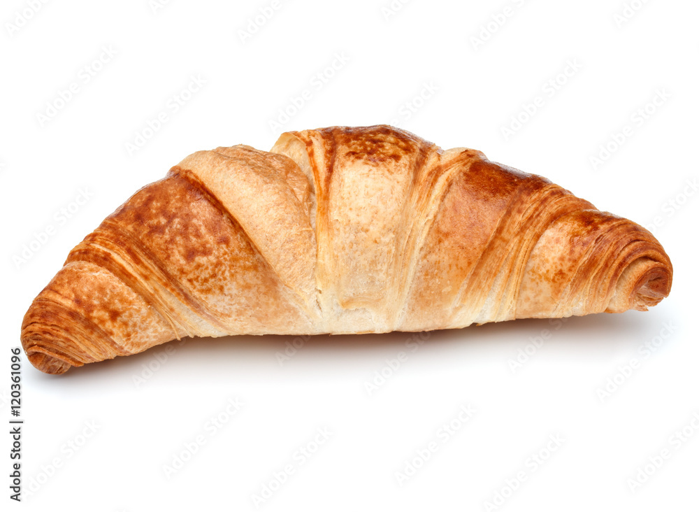 Croissant or crescent roll isolated on white background cutout Croissant or crescent roll isolated on white background cutout