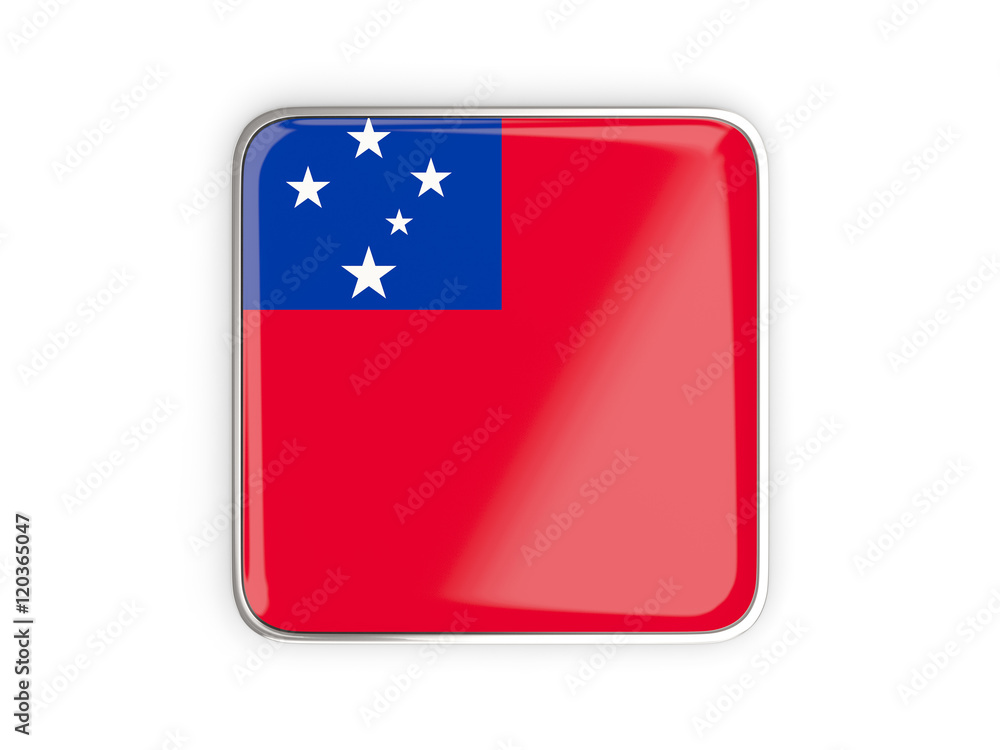 Flag of samoa, square icon Flag of samoa, square icon