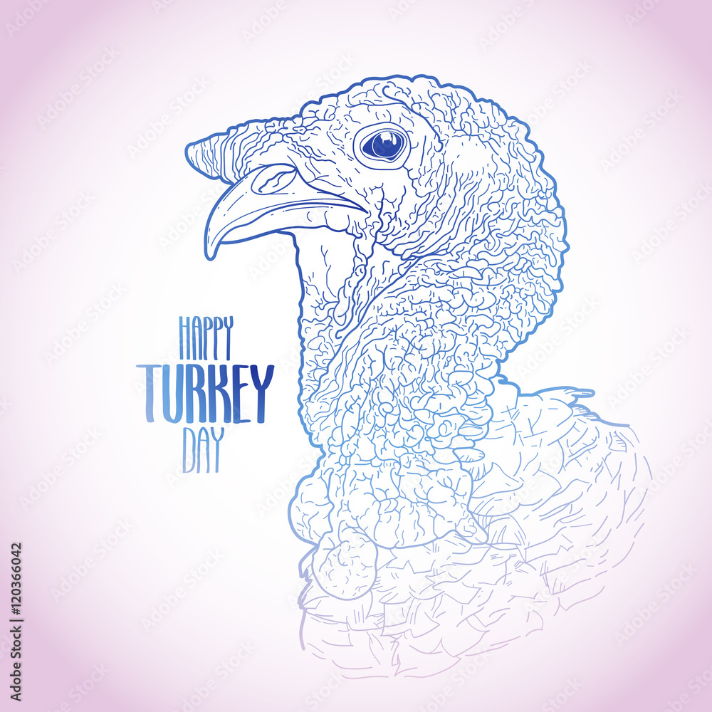Vector turkey head Stock Vector | Adobe Stock