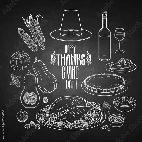 Graphic Thanksgiving day collection