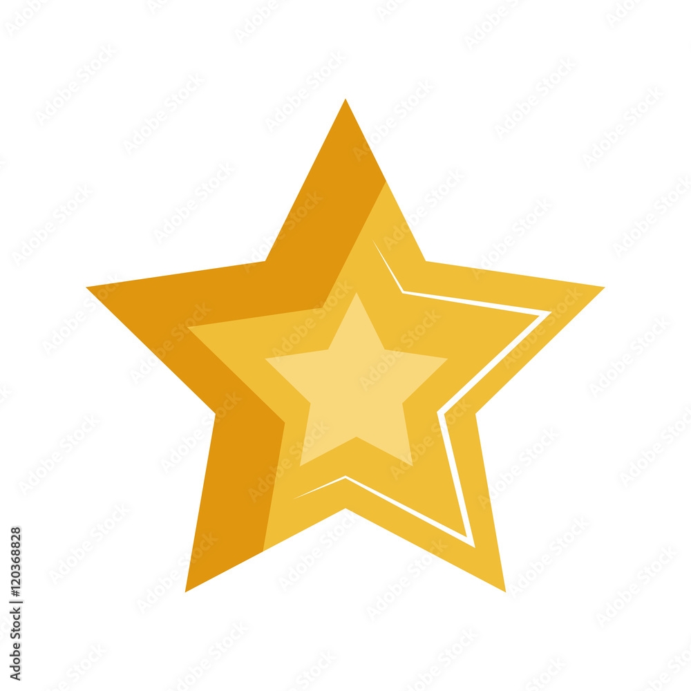 gold shiny star shape. decoration element. vector illustration gold shiny star shape. decoration element. vector illustration