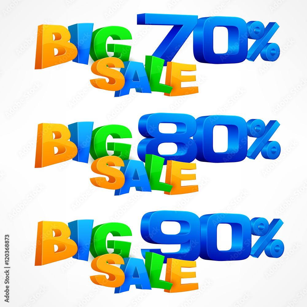 Big sale inscription percent Big sale inscription percent
