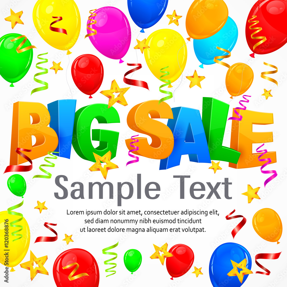 Big sale inscription on background Big sale inscription on background