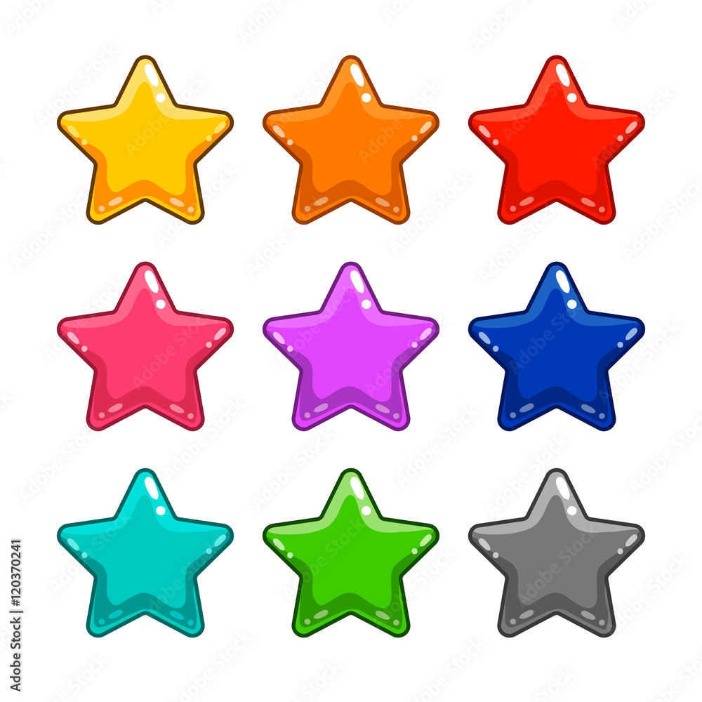 Colorful star isolated on white Colorful star isolated on white