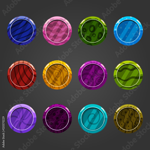 Cartoon shiny bubbles-2