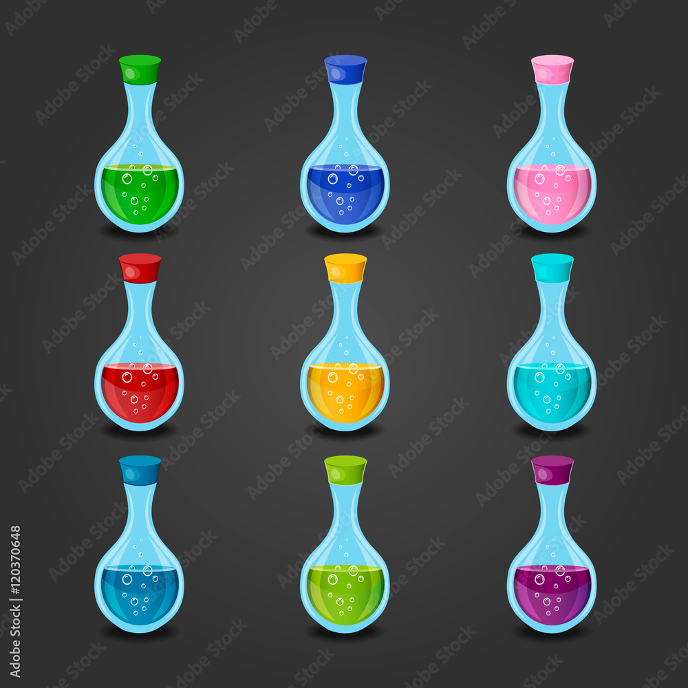 Set bottles with different potions-7 Set bottles with different potions-7