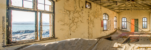 Panoramic view of inside of building