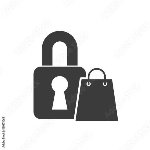 business security padlock icon vector illustration design