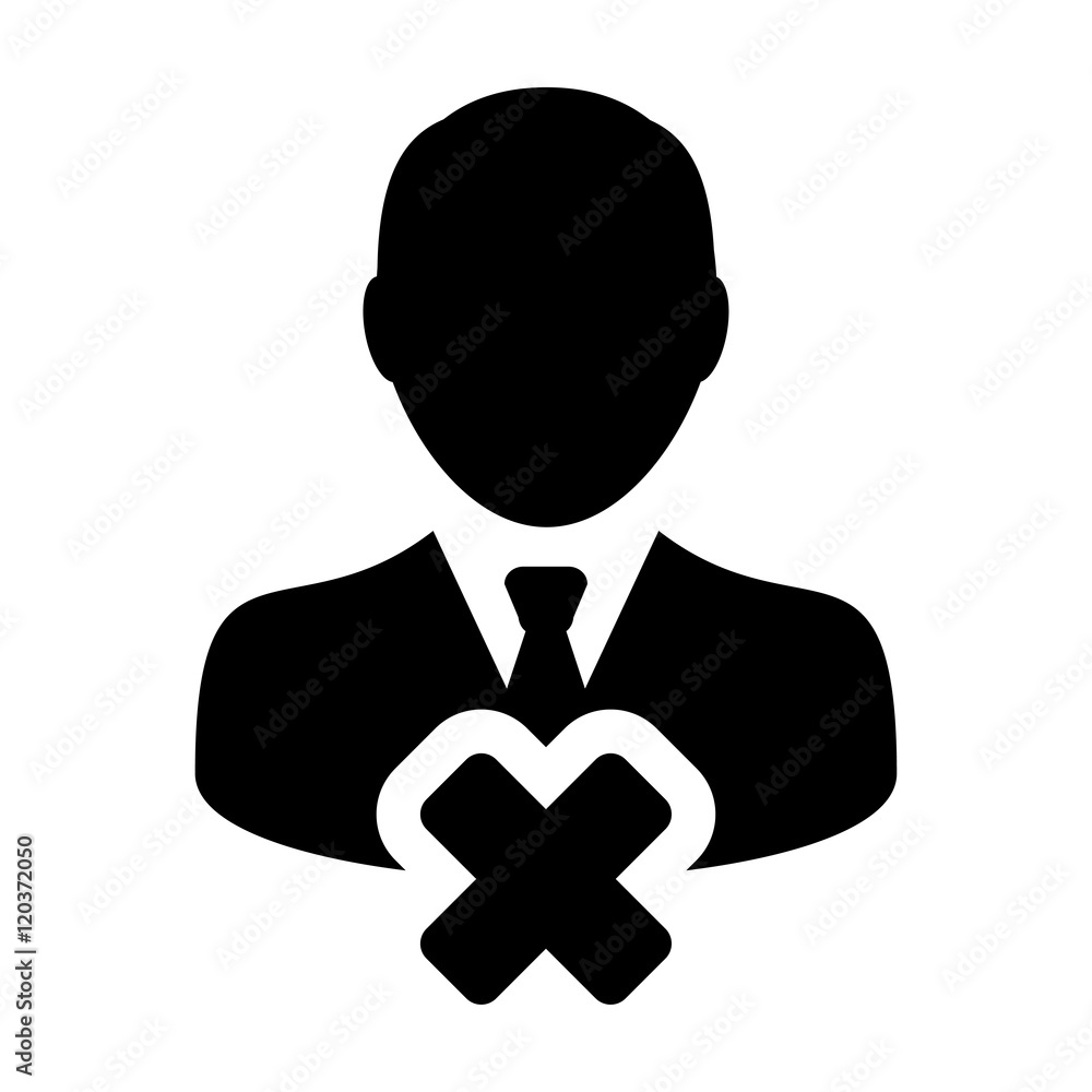 Delete, Remove, User, Account, Avatar, Profile Glyph Vector Icon illustration Delete, Remove, User, Account, Avatar, Profile Glyph Vector Icon illustration