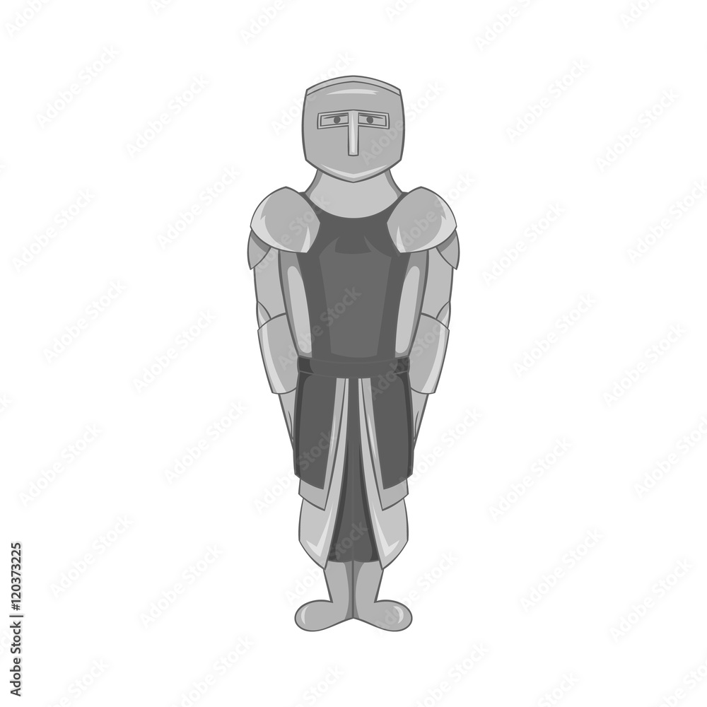 Knight icon in black monochrome style isolated on white background. Military symbol vector illustration Knight icon in black monochrome style isolated on white background. Military symbol vector illustration
