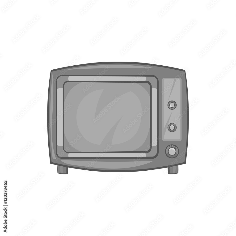 Retro TV icon in black monochrome style isolated on white background. Broadcast symbol vector illustration Retro TV icon in black monochrome style isolated on white background. Broadcast symbol vector illustration