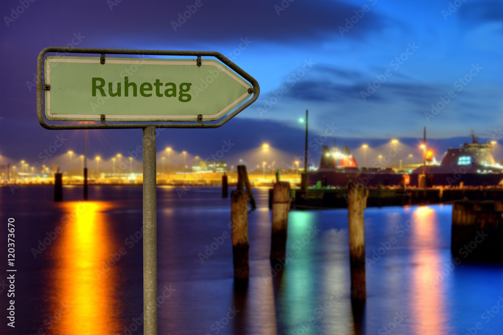 Fototapeta premium Schild 97 - Ruhetag