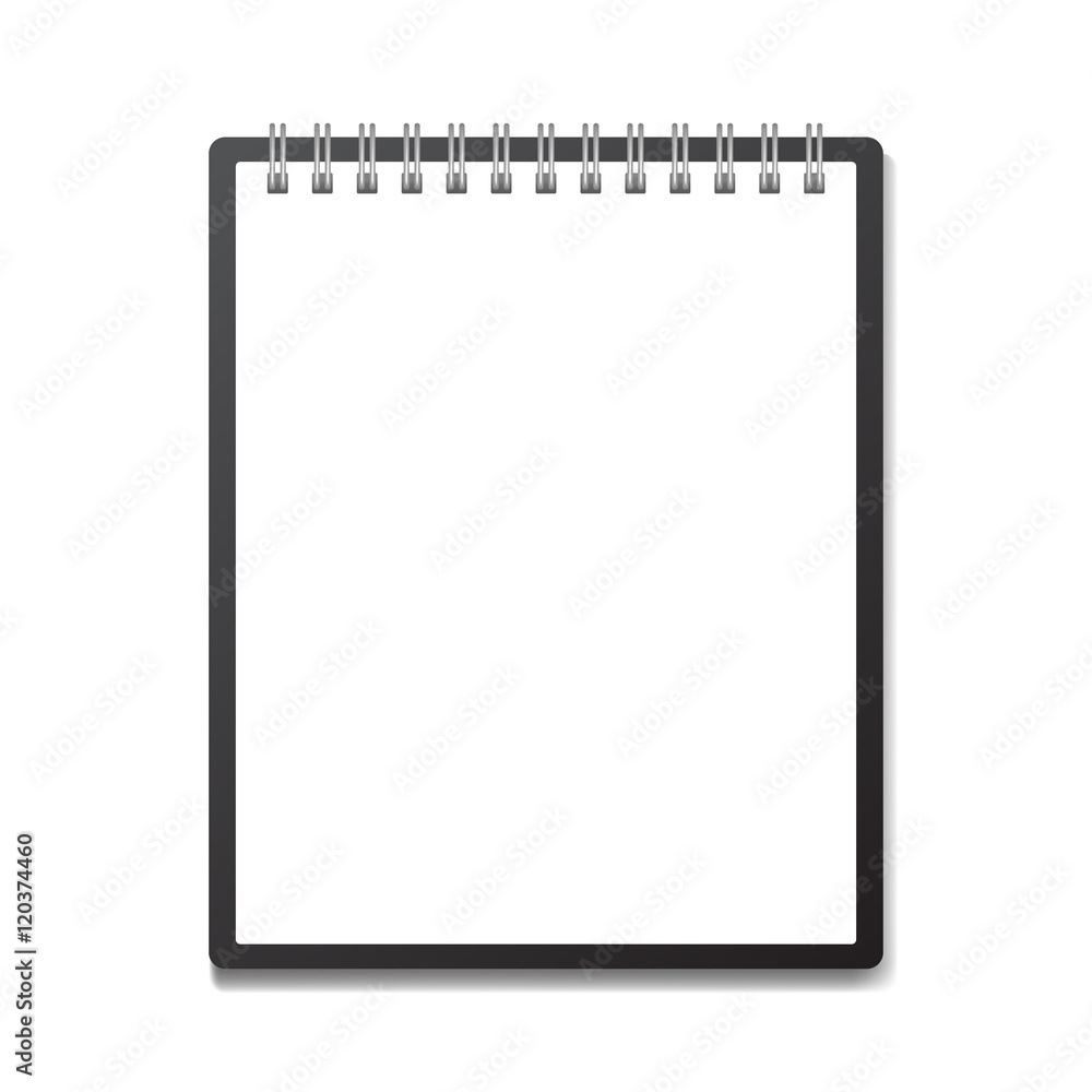 Blank realistic top spiral notebook mockup Blank realistic top spiral notebook mockup