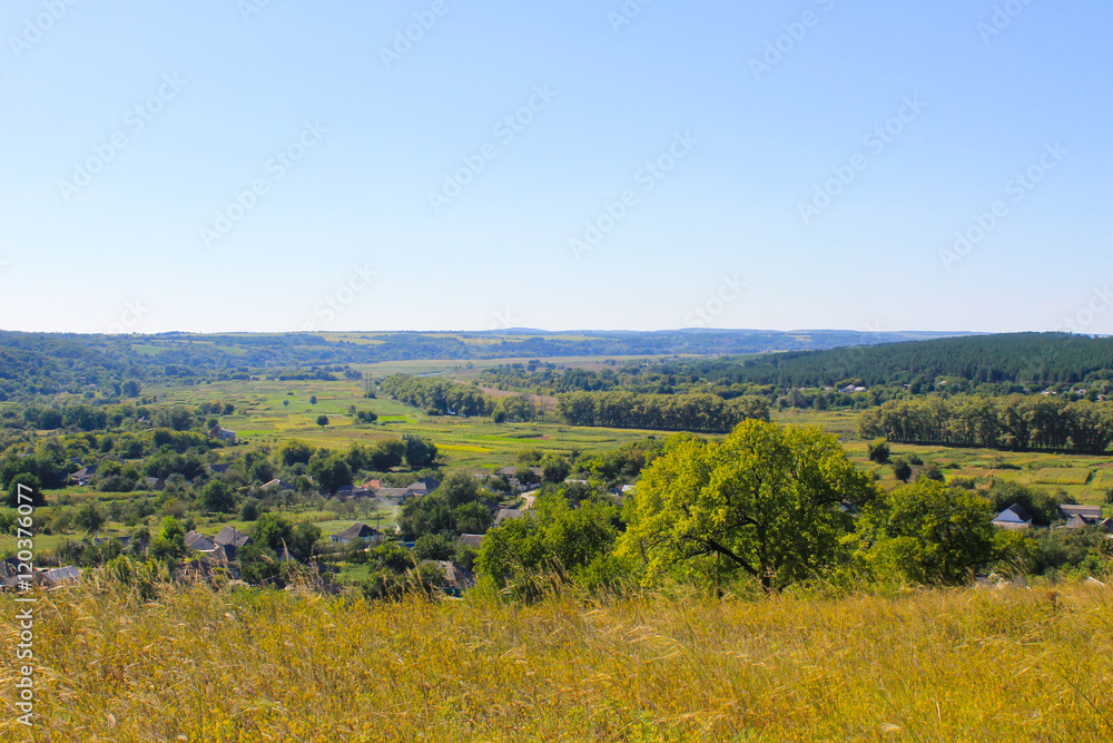 View on the village in Ukraine