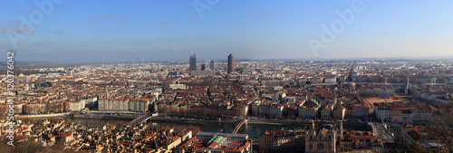 Panoramique de la ville de Lyon