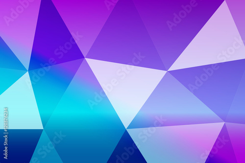 multicolor blue, purple, geometric banner with triangular low poly origami style background. for business
