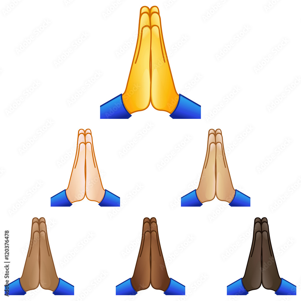 Folded hands emoji Stock Vector Adobe Stock
