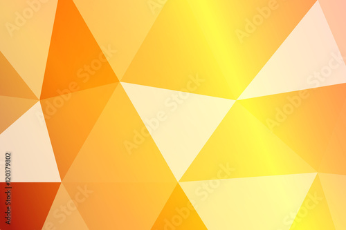 yellow, orange multicolor polygonal geometric banner with triangular low poly origami style background. vector illustration.