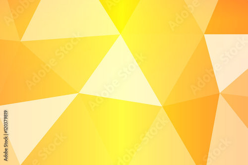 yellow, orange multicolor polygonal geometric banner with triangular low poly origami style background. vector illustration.
