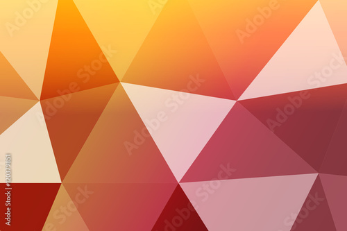 yellow, orange multicolor polygonal geometric banner with triangular low poly origami style background. vector illustration.