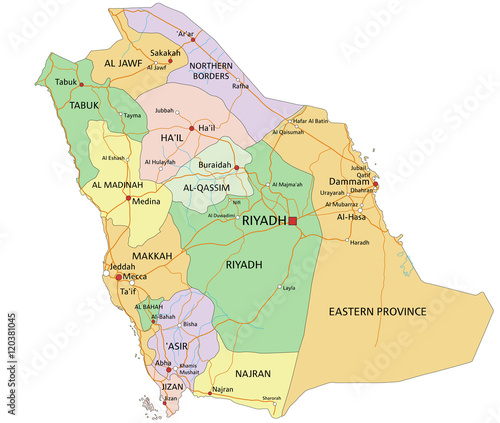 Saudi Arabia map against white background