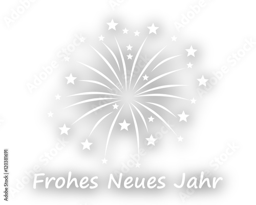 Frohes Neues Jahr mit Feuerwerk