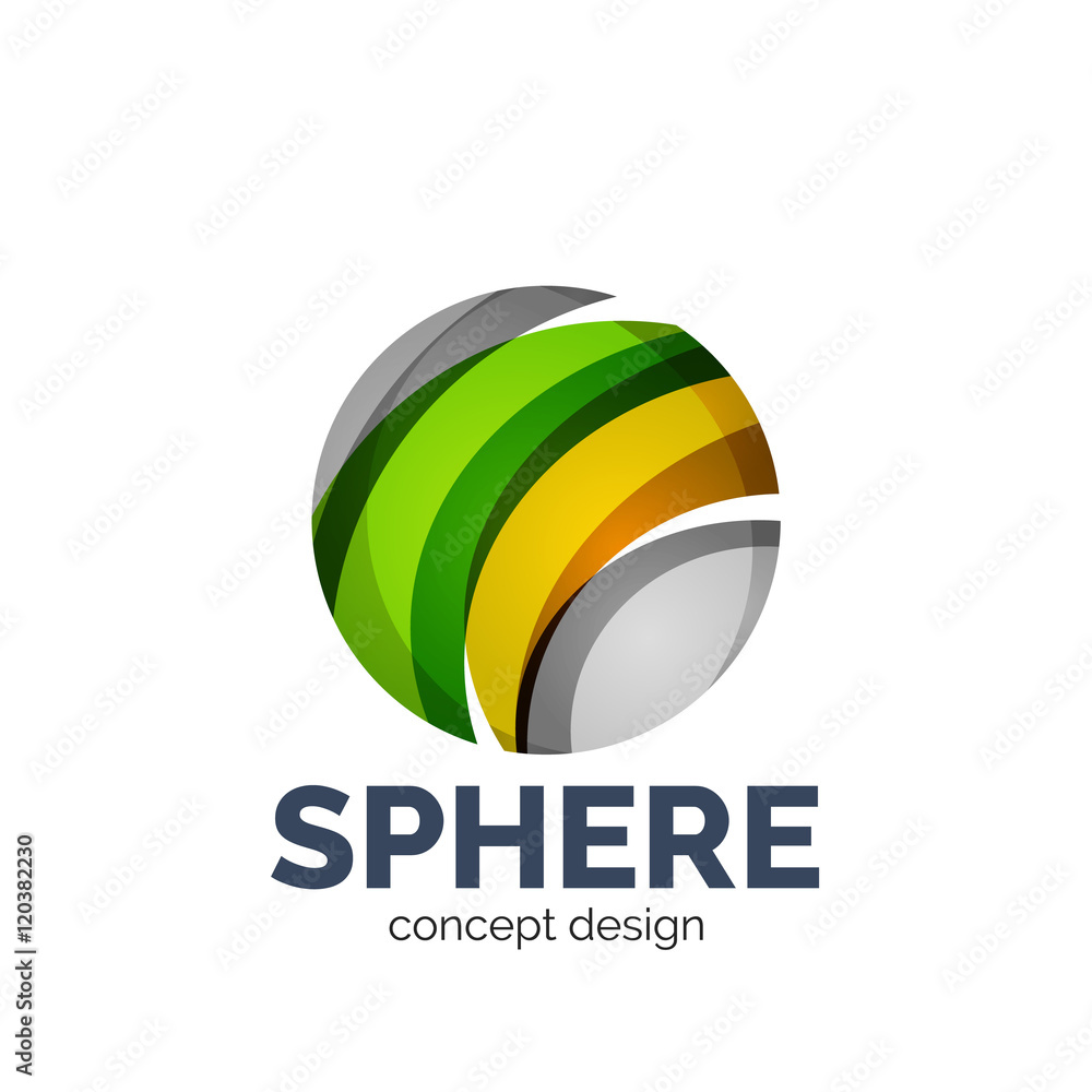Vector sphere abstract logo template Vector sphere abstract logo template