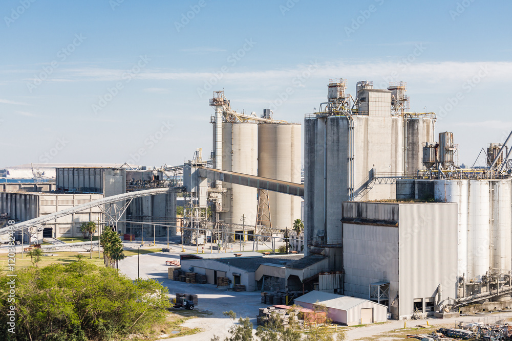 Silos at a Shipping Operation