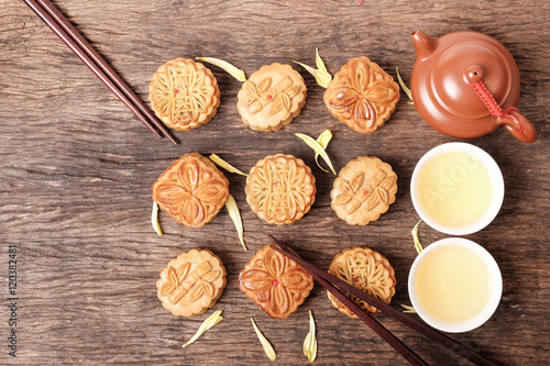 Moon cakes for Chinese Mid-Autumn fastival